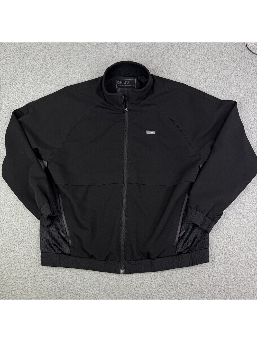 FIGS Sydney Women's Black Scrub Jacket Technical Collection Full Zip Sz Medium